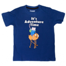 Adventure Time - It's Time Blue (T-Shirt Bambino )