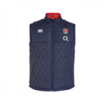 Gilet Rembourré Angleterre Rugby 2015-2016 (Bleu Marine)