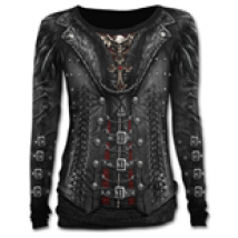 Pull Manches Longues Gothess Wrap - All Over Spiral Noir