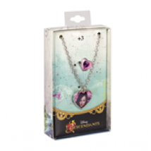 Ensemble Collier+Bague en Acier Descendants Rose