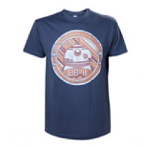 T-shirt Star Wars VII: Le Réveil de la Force BB-8 Astromech Droid Bleu, Taille XL