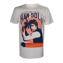 T-shirt Star Wars Vintage Han Solo 'I'm In It For the Money' Rock Poster Blanc, Taille L