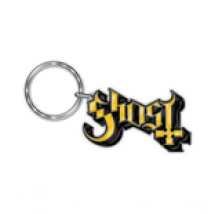 Ghost - Yellow Logo (Portachiavi Metallo)
