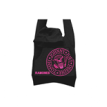 Ramones- Cotton Blk/pink Hoodie Bag (borsetta)