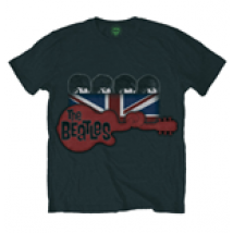 T-shirt Les Beatles: Guitare & Drapeau