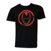 T-shirt Iron Man Black Circle Logo