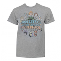 T-shirt He-Mann Masters Of The Universe - Faces Circle Logo