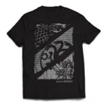 T-shirt Le Trône de fer (Game of Thrones) - Wolves, Dragons & Lions