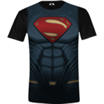 Batman V Superman - Superman Costume Full Printed Black (T-SHIRT Unisex )