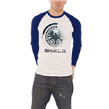 Marvel Comics - RAGLAN/BASEBALL S.H.I.E.L.D Symbol Blue White (unisex )