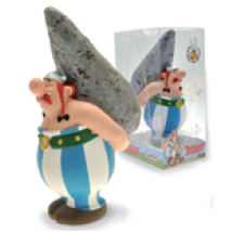 Astérix tirelire PVC Obelix On Menhir 18 cm