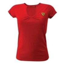 T-shirt Rossa Ferrari Da Donna