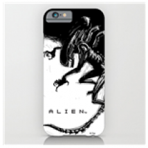 Alien coque iPhone 4 Xenomorph Black & White Comic