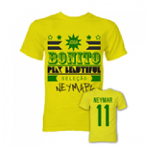 T-shirt Brasile calcio (Giallo)