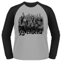 Avengers - Age Of Ultron - Team Art (T-SHIRT Unisex Maniche Lunghe )