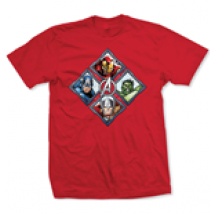 Avengers - Diamond Characters Rosso (T-SHIRT Unisex )