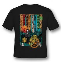 T-shirt Harry Potter Houses Noir