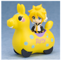 Hatsune Miku x CuteRody véhicule à friction avec figurine Kagamine Len 7 cm