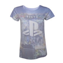 T-shirt PlayStation all over print da donna