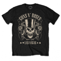 T-shirt Guns N' Roses: Top Hat, Skull & Pistols Las Vegas
