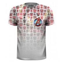 T-shirt The Avengers Icons Pattern Pocket Logo
