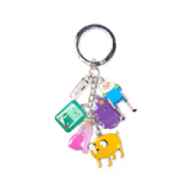 Porte-clés Adventure Time - Finn, Jake, Beemo, Lumpy, Chewing-Gum