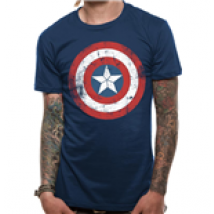 T-shirt Captain America: Civil War - Cap Shield Distressed
