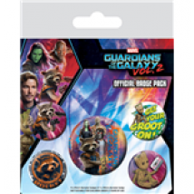 Les Gardiens de la Galaxie Vol. 2 pack 5 badges Rocket & Groot