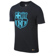 T-shirt Barcellona 2016/17 Nike Crest da bambino Nera