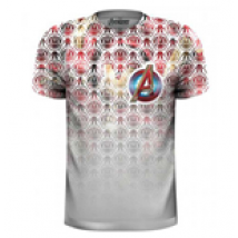 Marvel Comics - Avengers Icons Pattern Pocket Logo (T-SHIRT Unisex TG. 2)