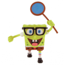 Bob l´éponge mini figurine SpongeBob butterfly net 7 cm