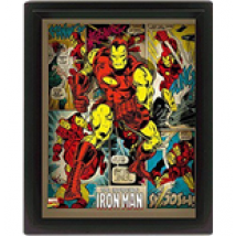 Marvel Retro - Iron Man (Poster Lenticolare 3D)