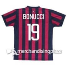 Prima maglia Milan ufficiale Bonucci 19 replica stagione 2017-18