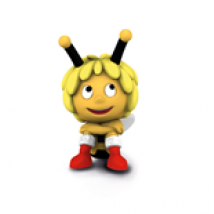 Maya l´abeille figurine Maya l´abeille avec Bottes de Noël 5 cm