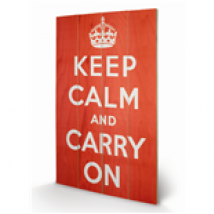 Impression sur Bois Keep Calm and Carry On 283438