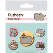 Pusheen pack 5 badges Fancy