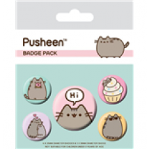 Pusheen pack 5 badges Pusheen Says Hi