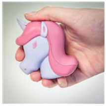 Licorne balle anti-stress 8 cm