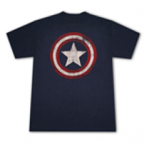 T-shirt CAPTAIN AMERICA Distressed Shield Logo