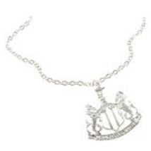 Newcastle United Pendentif en argent plaqué et Chaîne RD