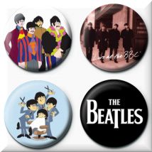 Lot de 4 badges Beatles