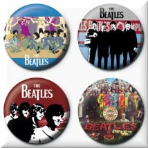 Lot de 4 badges Beatles