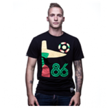 Mexique 1986 T-shirt Vintage // Noir 100% coton