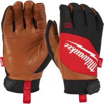 Milwaukee Hybrid Leather Work Gloves Brown / Red 2XL
