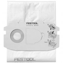 Festool Sc-Fis-Ct Mini Self Clean Filter Bag Pack of 5