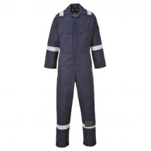 Biz Flame Mens Aberdeen Flame Resistant Coverall Navy Blue 46" 32"
