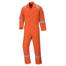 Biz Flame Mens Aberdeen Flame Resistant Coverall Orange 36" 32"
