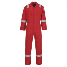 Biz Flame Mens Aberdeen Flame Resistant Coverall Red 38" 32"