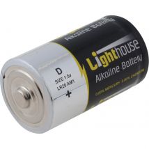 Lighthouse LR20 Extra Long Life D Alkaline Batteries Pack of 2