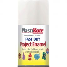 Plastikote Dry Enamel Aerosol Spray Paint White 100ml